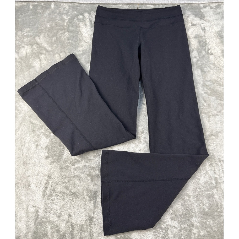 Lululemon Groove Pants Black Flare Leg Yoga Workout Pants Mid Rise Size 4-6‎